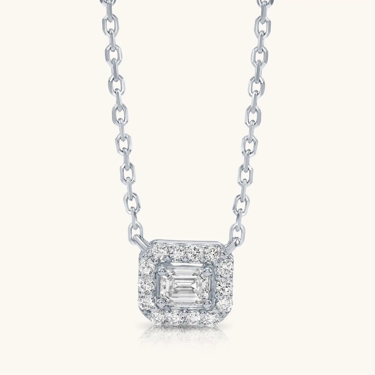 14K Gold and Diamond Emerald Necklace