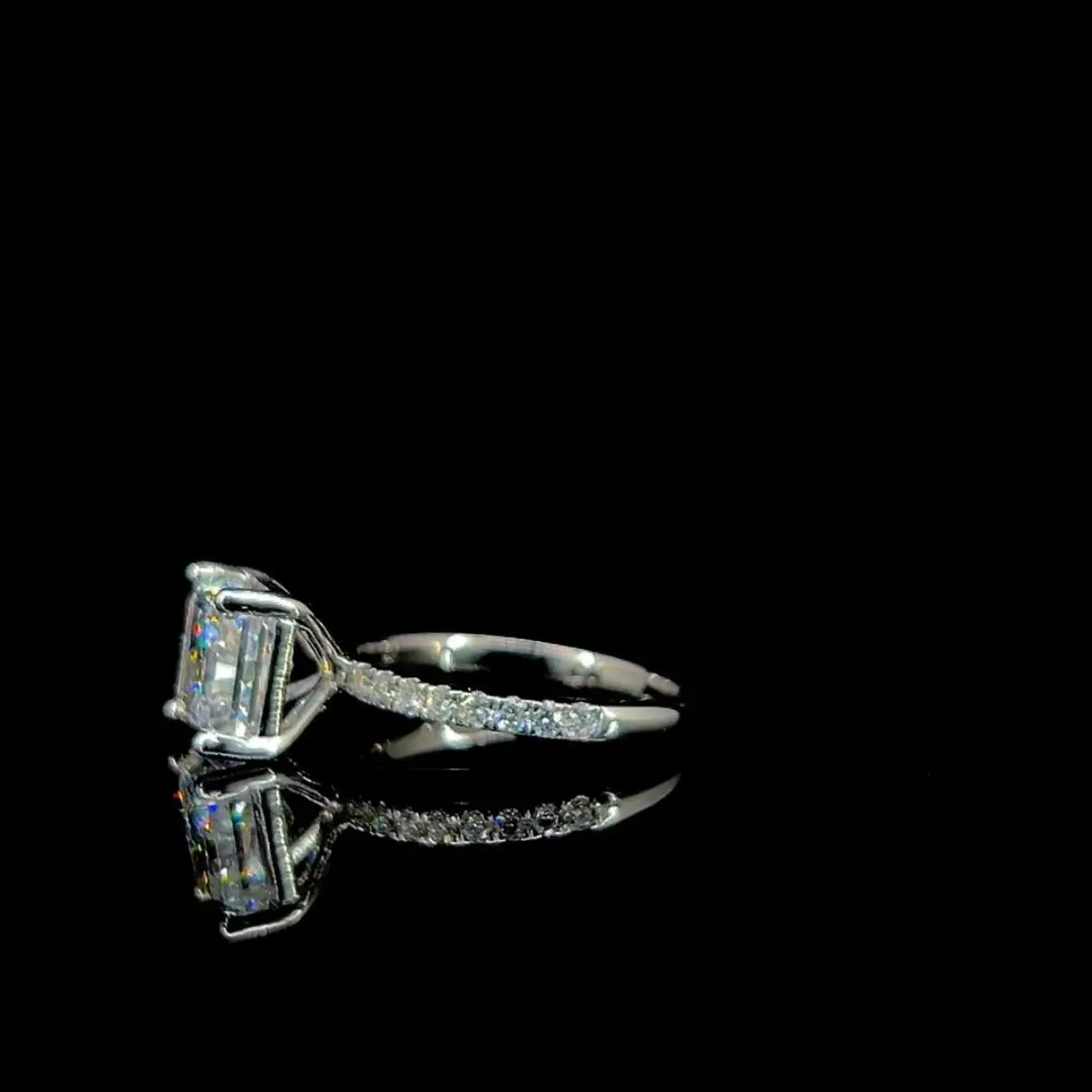 3.03 carat square radiant lab-grown diamond