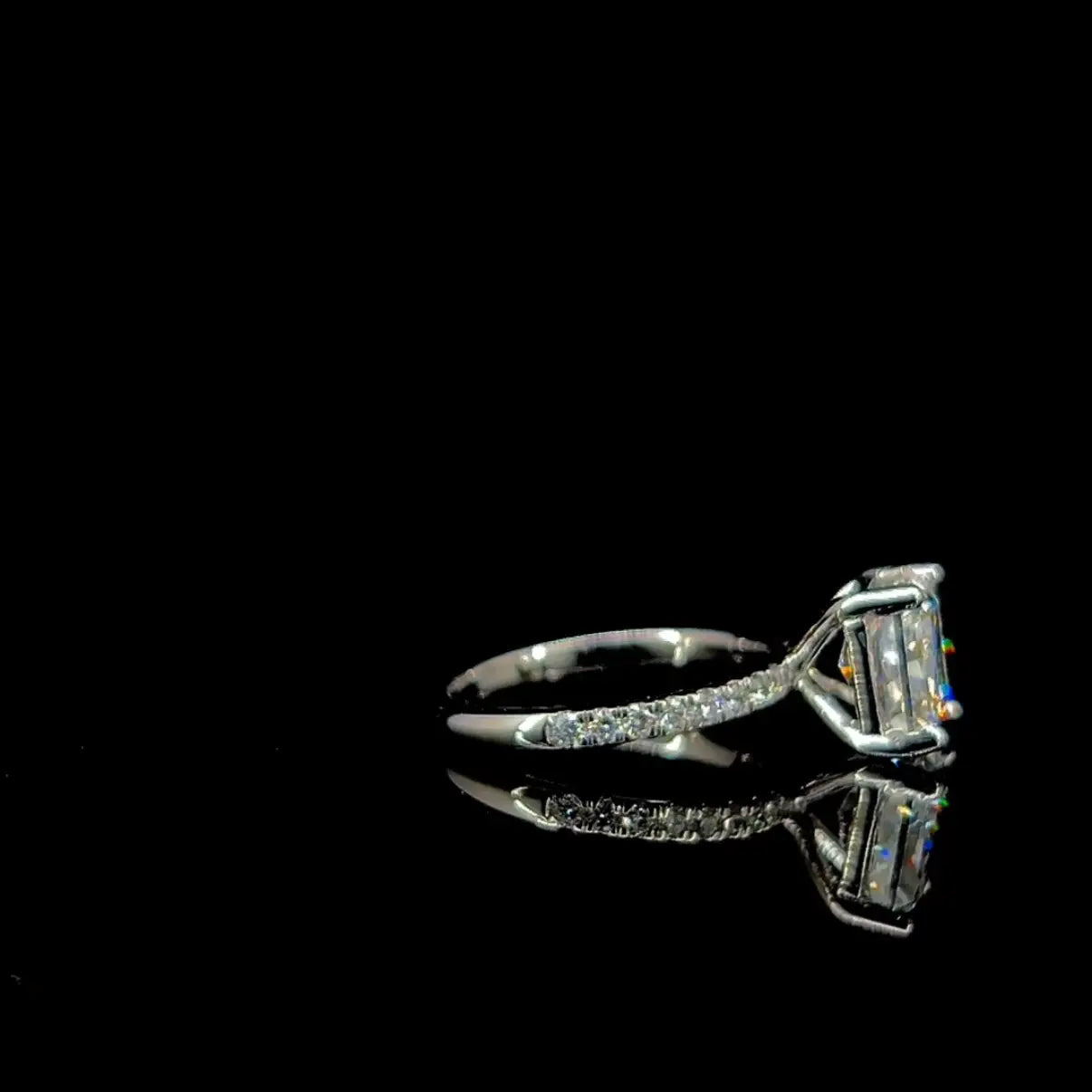 3.03 carat square radiant lab-grown diamond