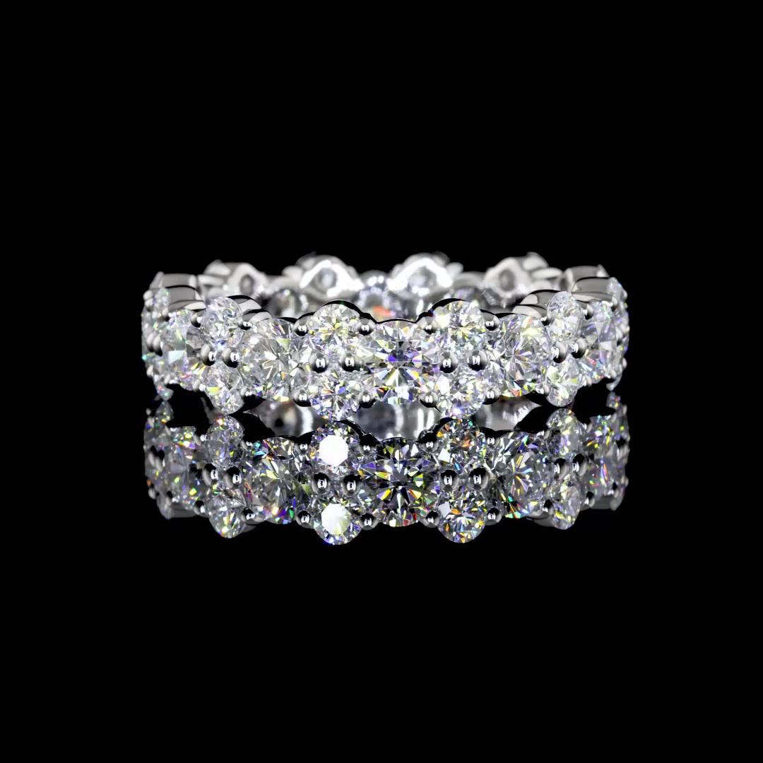 2.83 Cts 14K WHITE GOLD Round Shape Eternity Band Eternity Band