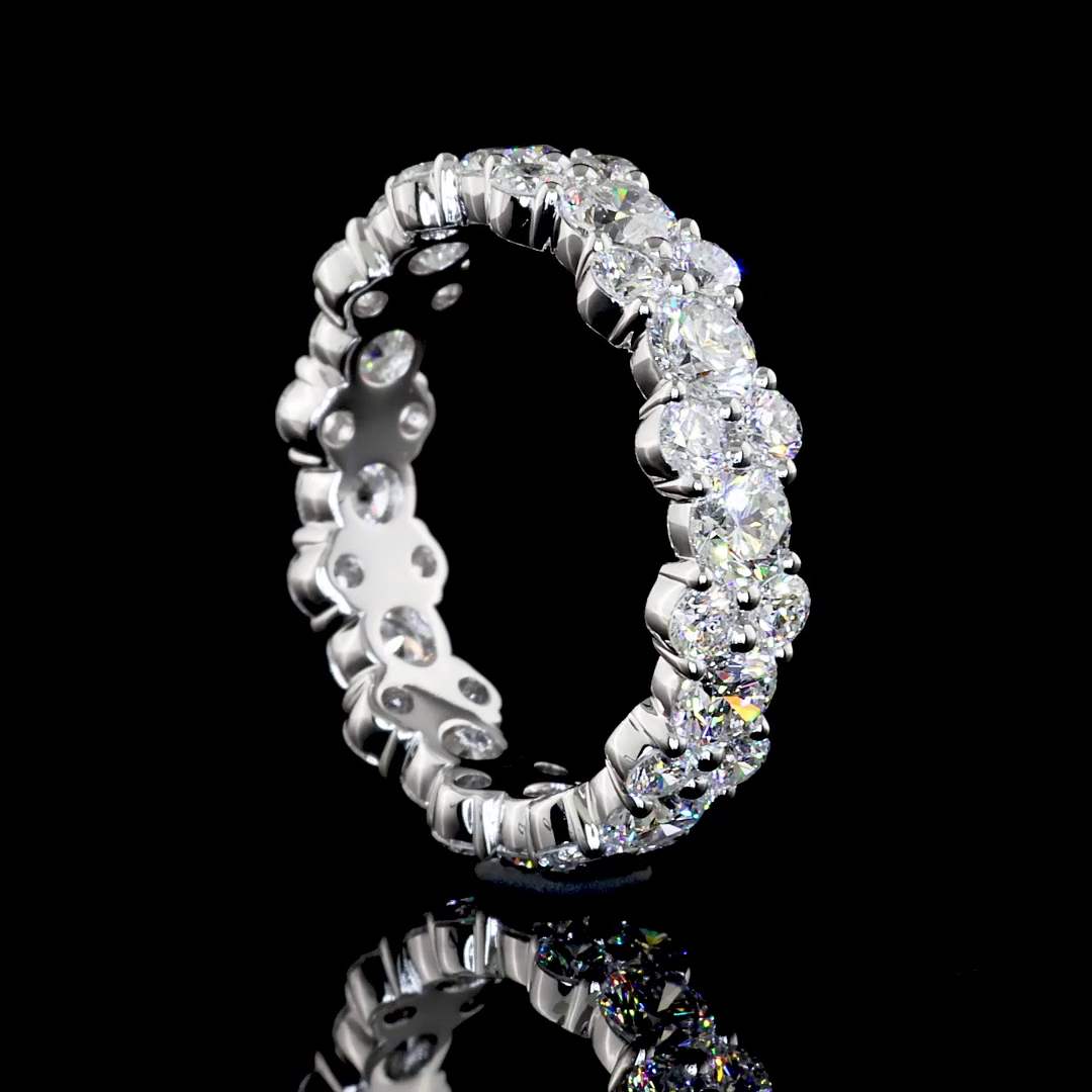 2.83 Cts 14K WHITE GOLD Round Shape Eternity Band Eternity Band