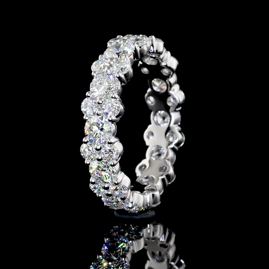 2.83 Cts 14K WHITE GOLD Round Shape Eternity Band Eternity Band