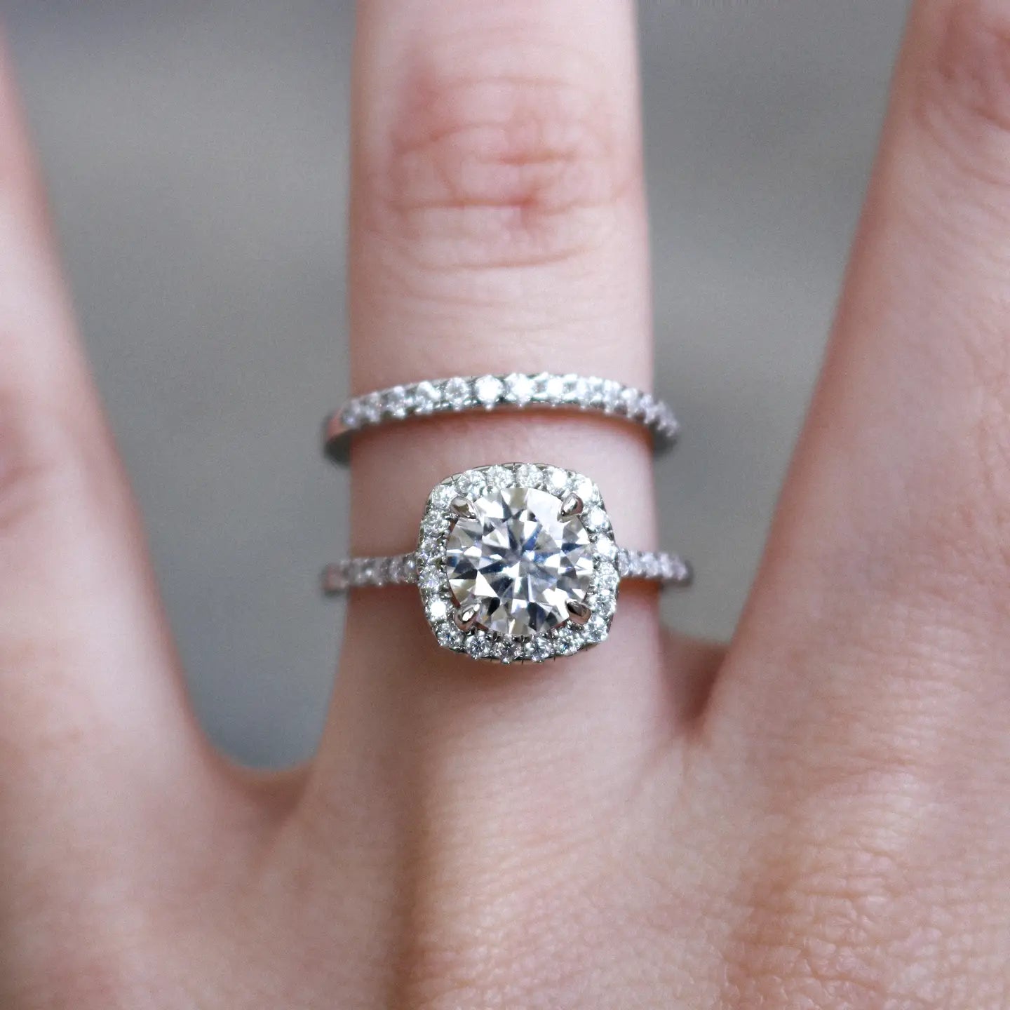 Sterling Silver 1.2CT Moissanite set