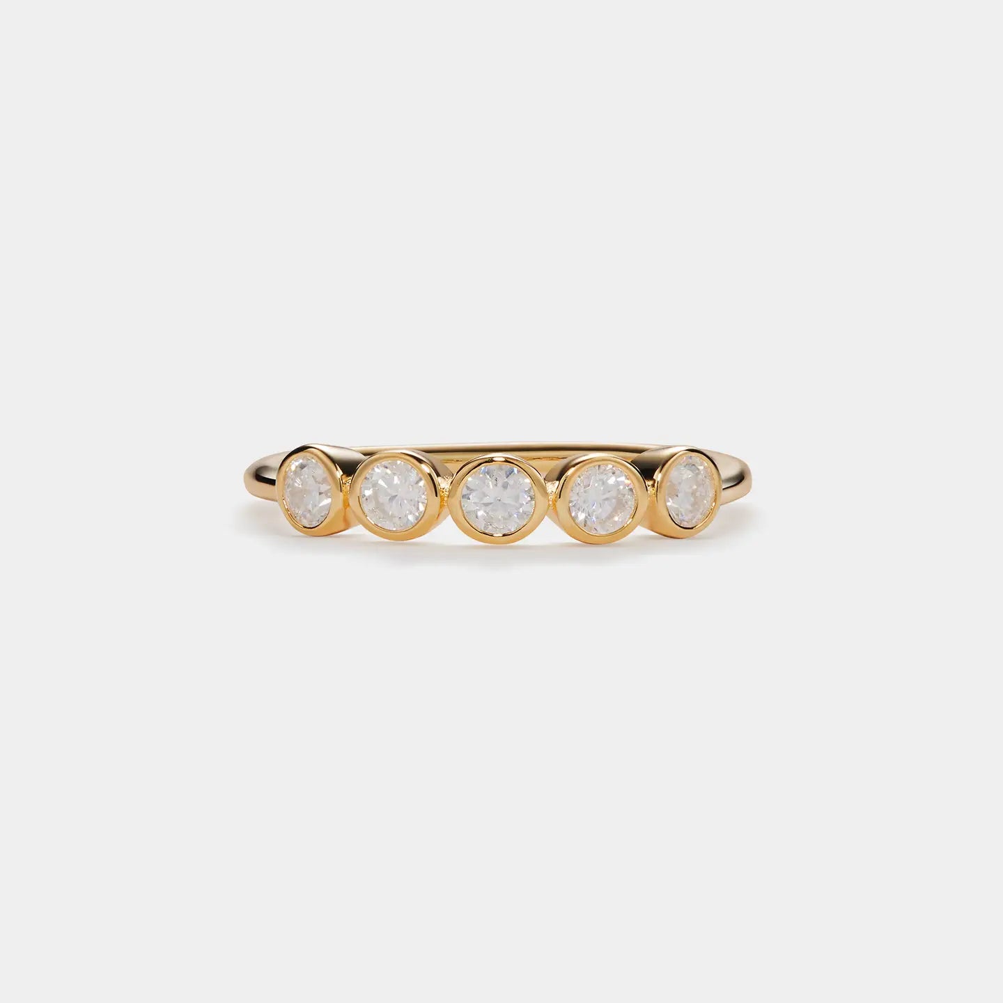 Five Stone Moissanite Stacking Ring