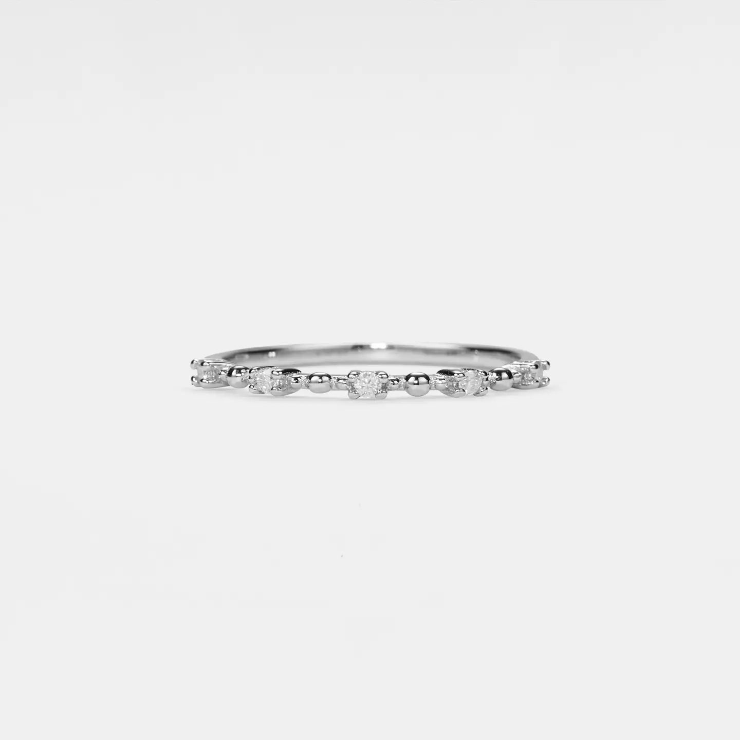 Moissanite Wedding Stacking Thin Ring