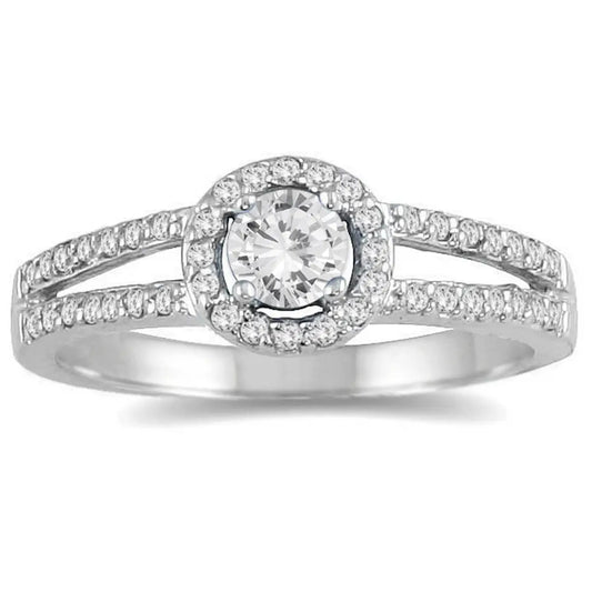 1/2 Carat Diamond Ring in 10K White Gold