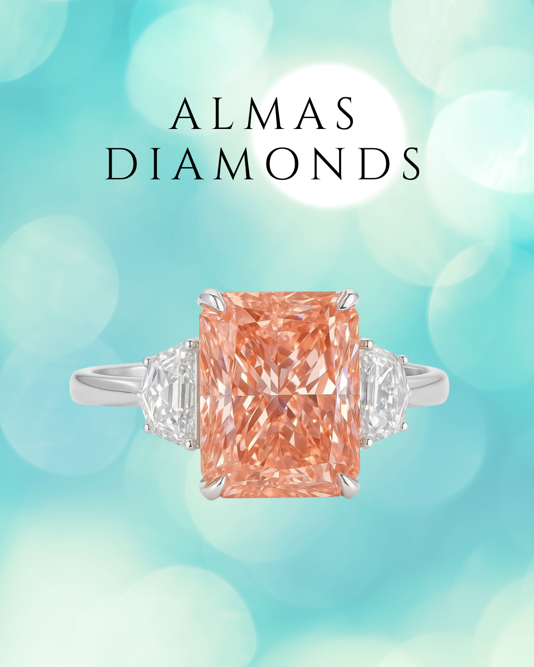 11 Carat Radiant Cut Pink Diamond Engagement Ring - Certified