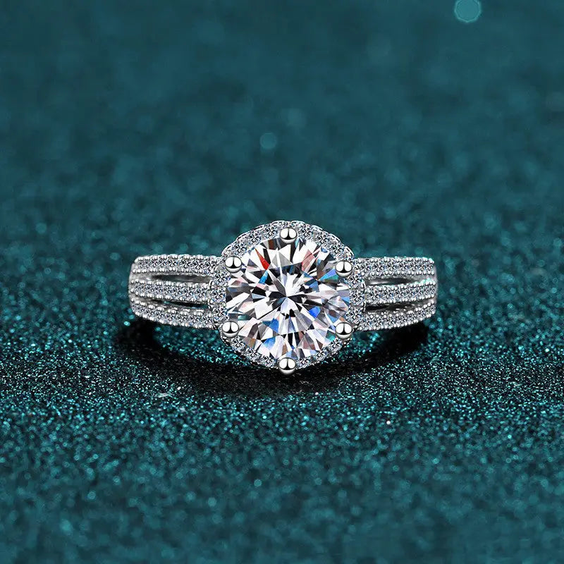 Six-Prong Moissanite Engagement Ring