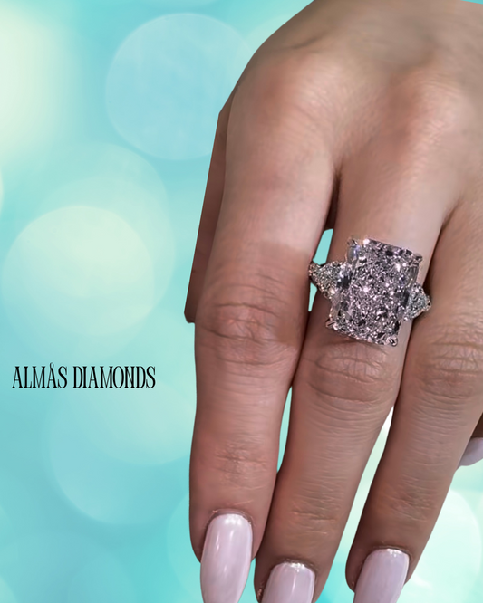 11 Carat Radiant Cut Pink Diamond Engagement Ring - Certified