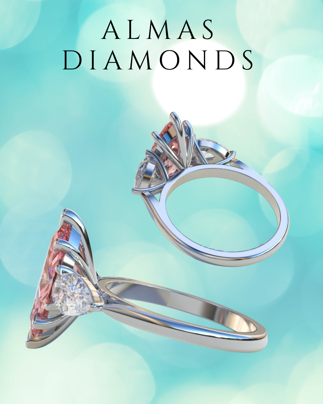 5 Carat Marquise Pink Diamond Engagement Ring - Certified