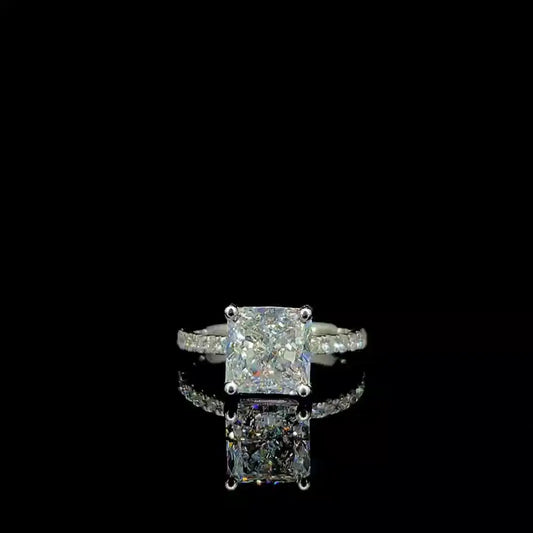 3.03 carat square radiant lab-grown diamond