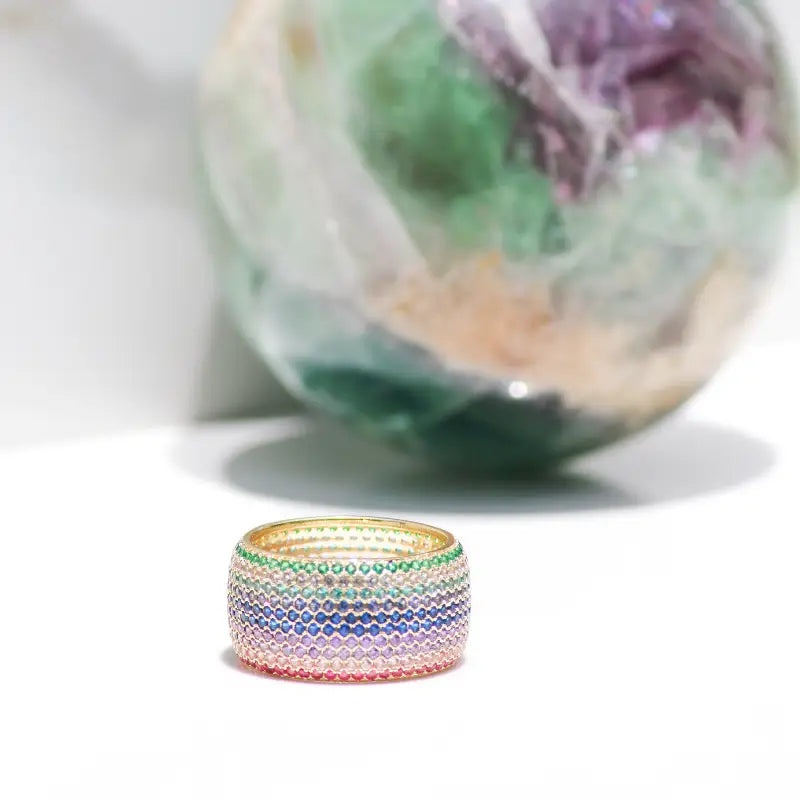 Blossom Cigar Band Ring + 14K Gold Vermeil