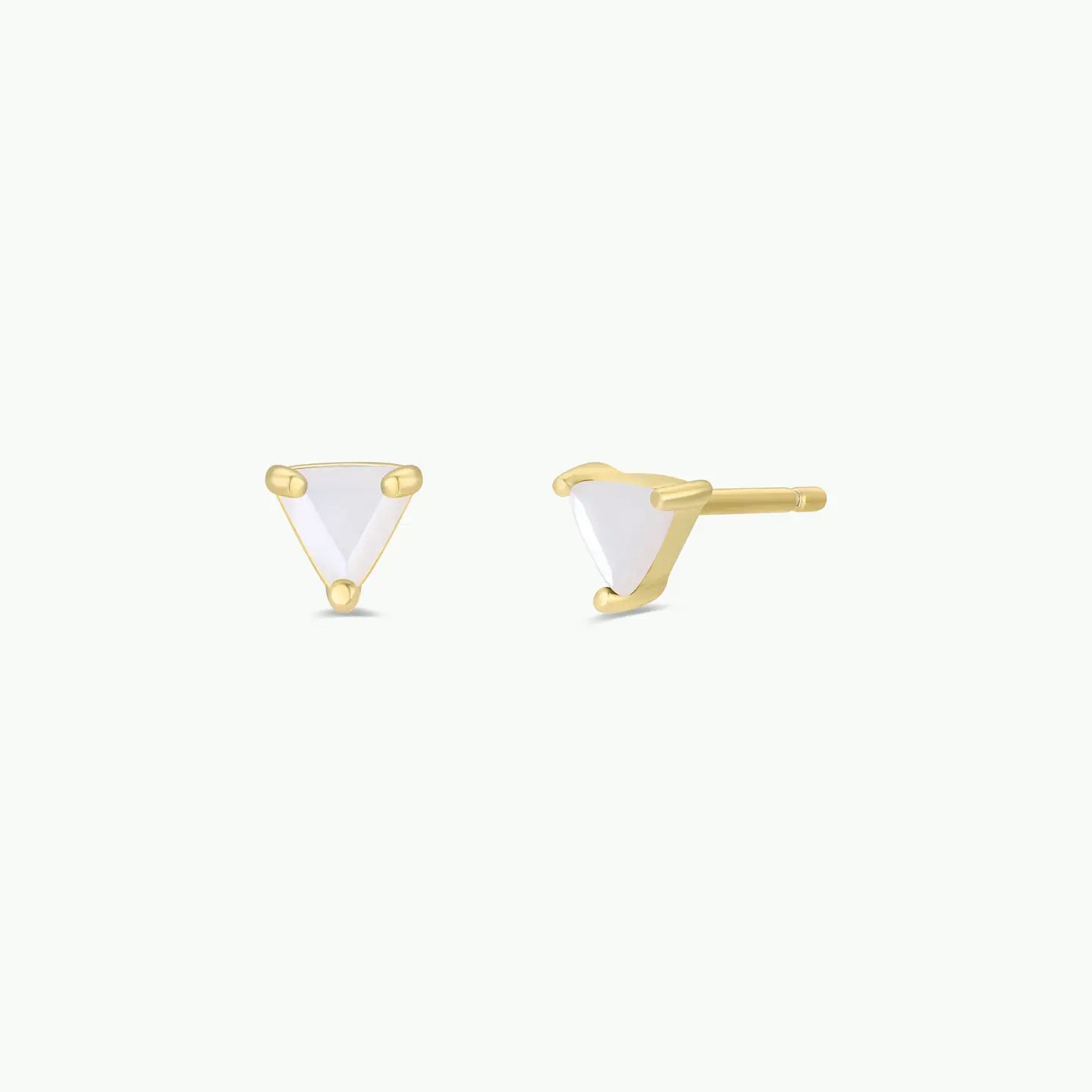 Aura Mini Earrings – Gold with Pearl Shine