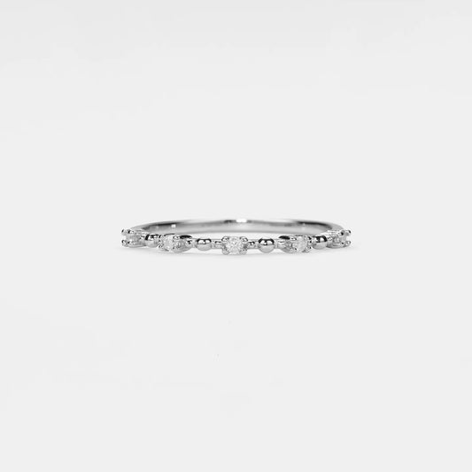 Moissanite Wedding Stacking Thin Ring