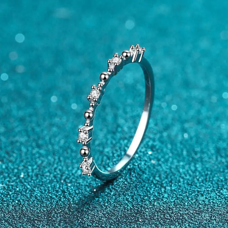 Moissanite Wedding Stacking Thin Ring