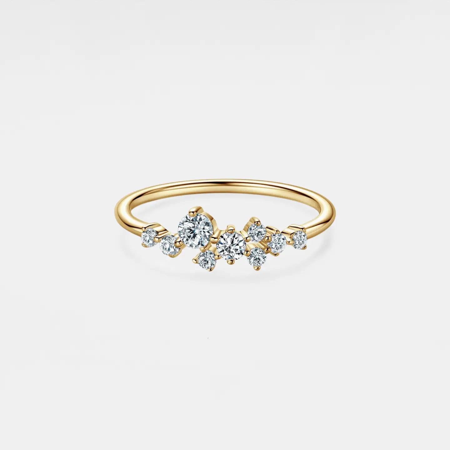 Moissanite Star Cluster Wedding Ring