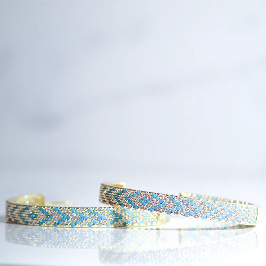 Turquoise Colorful Hoops + 14K Gold Vermeil