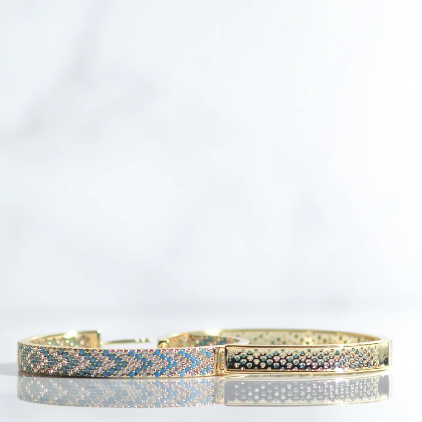 Turquoise Colorful Hoops + 14K Gold Vermeil